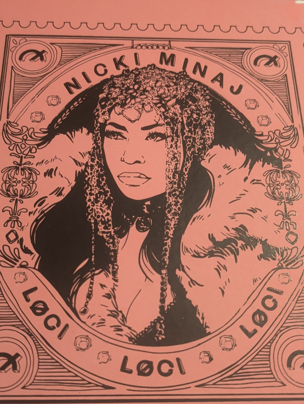Nicki Minaj White and Red Graphic Women's Sneakers